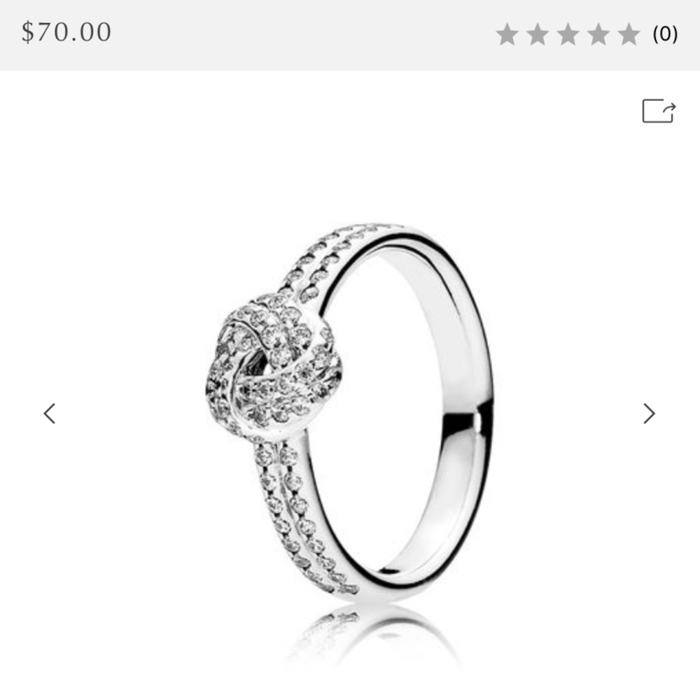 Pandora love knot ring
